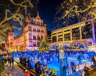 Ice rink at the Natural History Museum, London